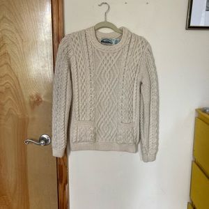 Aran Crafts, 100% Merino Wool, Traditional Irish Sweater with Celtic Knots